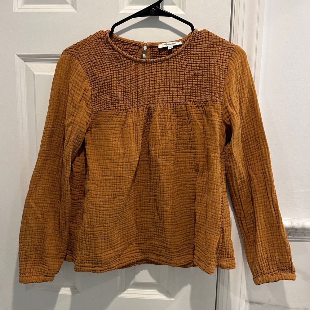 Madewell Textured Long Sleeve Top